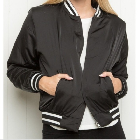 Brandy❤Melville Liz Satin Bomber Jacket - Picture 5 of 5